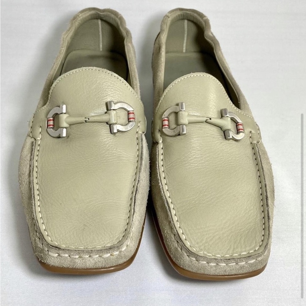 Salvatore Ferragamo leather and suede loafers. 🤍
